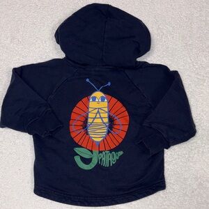Patagonia bee bright zip Hoodie with Colorful Insect Graphic navy 24m